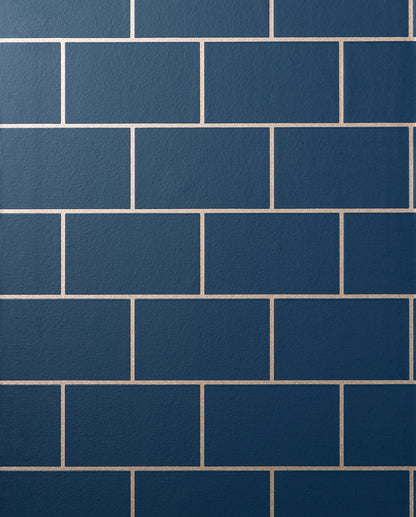 Fine Decor Metro Navy Tile Wallpaper, 20.5-in by 33-ft