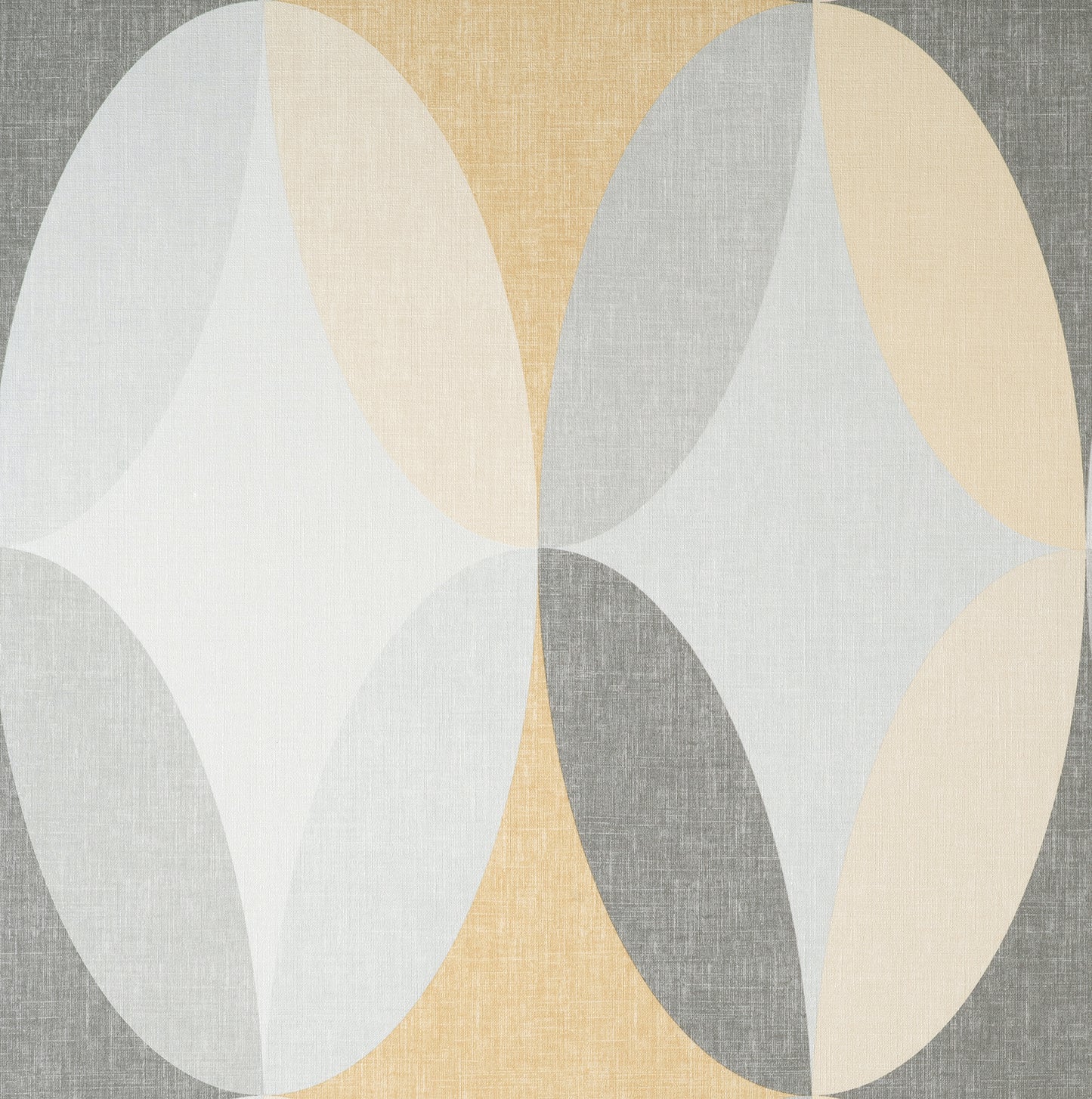 Fine Decor Kirby Mustard Oval Geo Wallpaper, 20.86-in by 33-ft