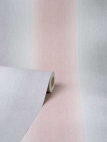 Fine Decor Kirby Pink Stripe Wallpaper, 20.86-in by 33-ft