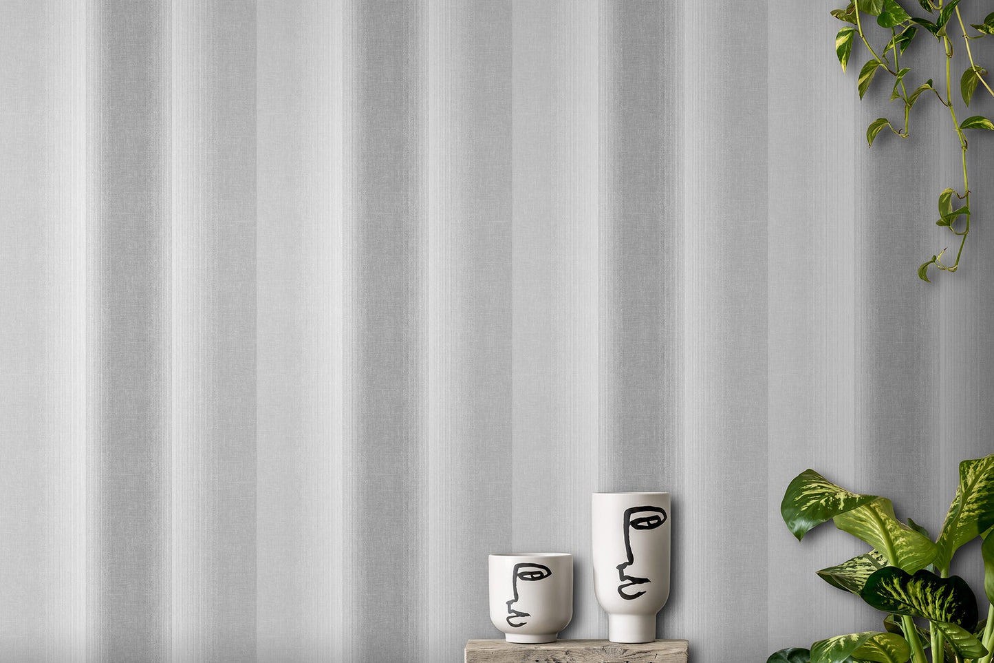 Fine Decor Kirby Charcoal Stripe Wallpaper, 20.86-in by 33-ft