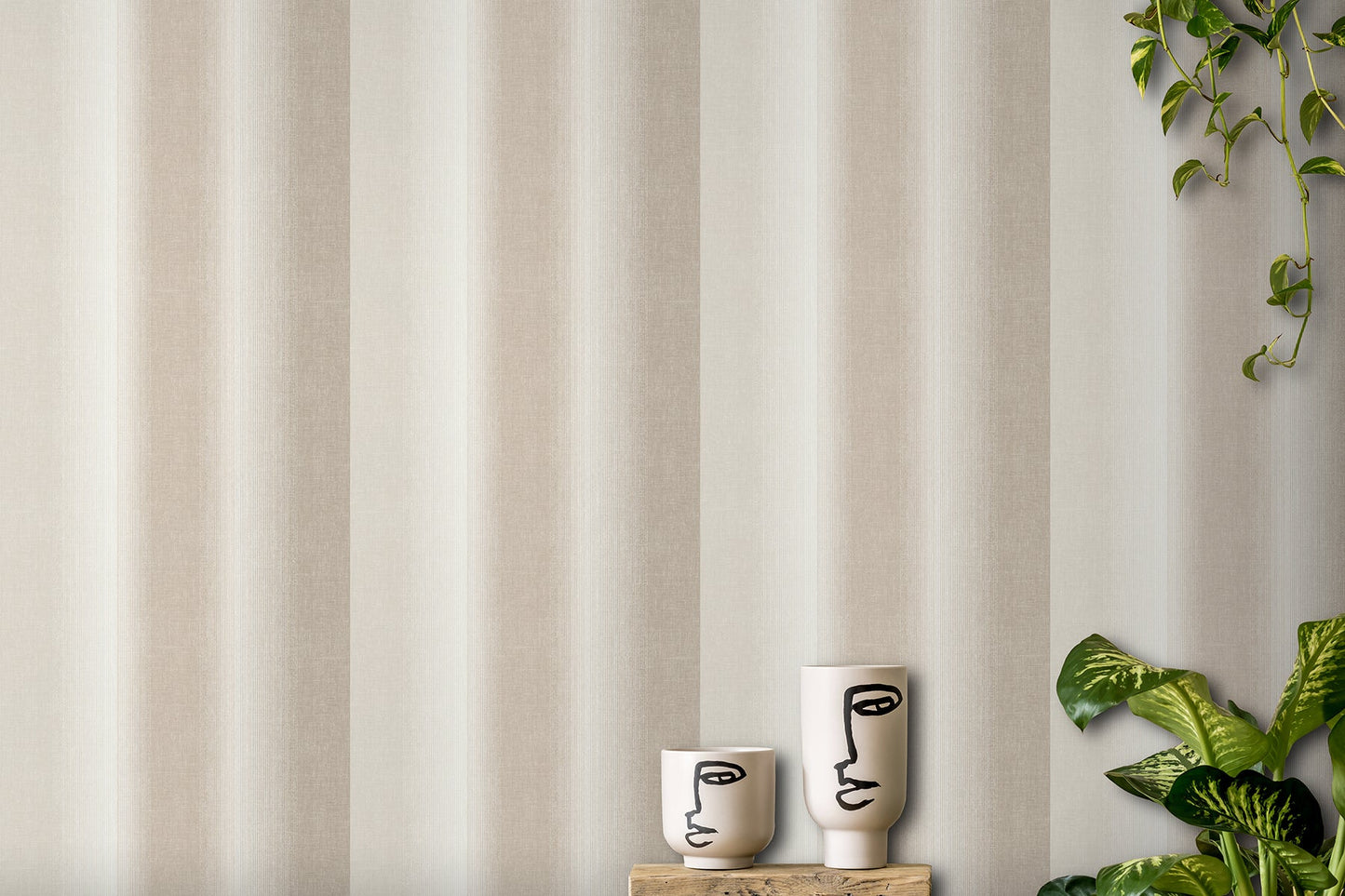 Fine Decor Kirby Taupe Stripe Wallpaper, 20.86-in by 33-ft