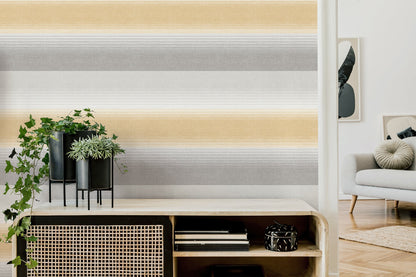 Fine Decor Kirby Mustard Stripe Wallpaper, 20.86-in by 33-ft