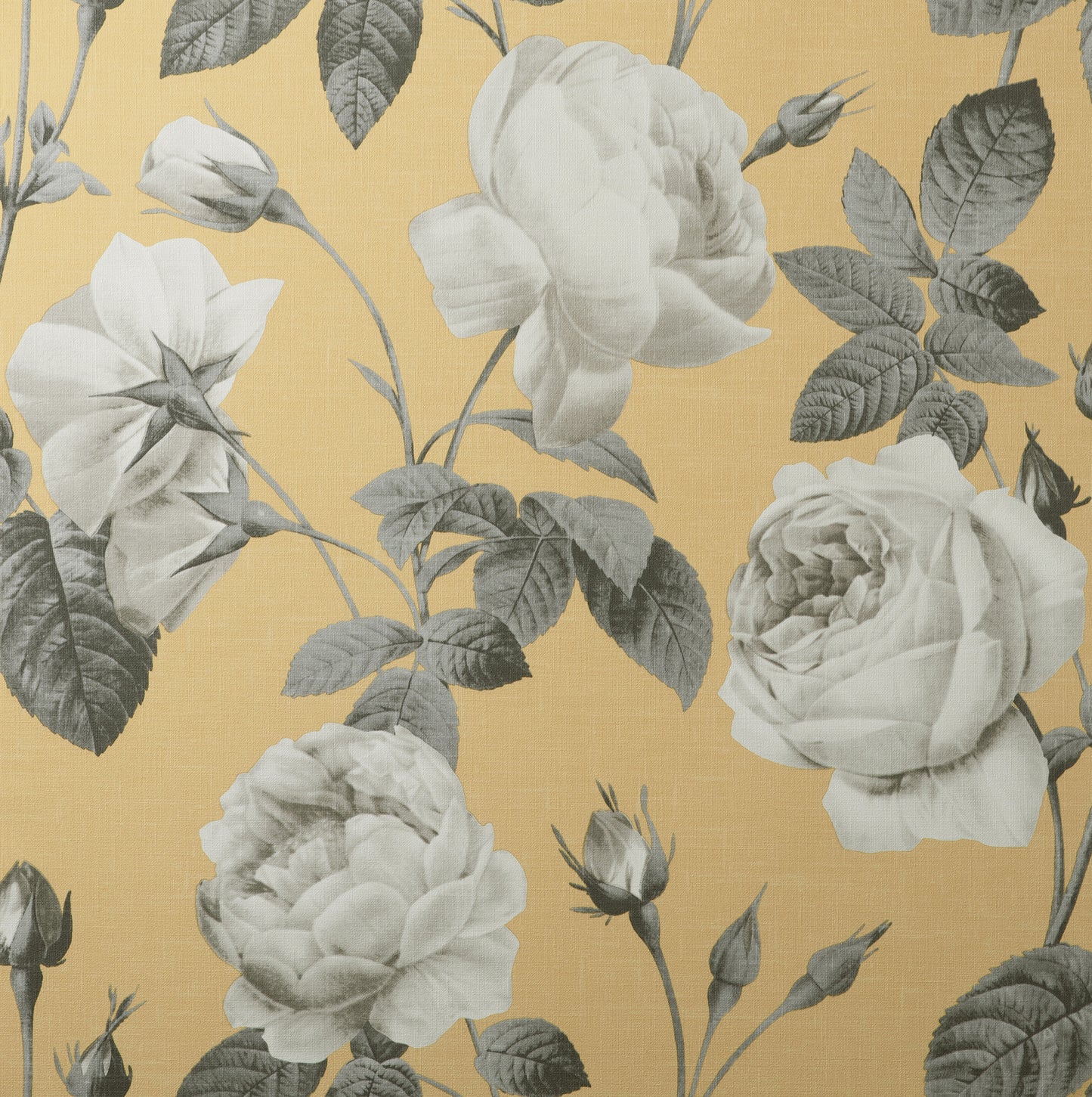 Fine Decor Eden Mustard Floral Wallpaper, 20.86-in by 33-ft