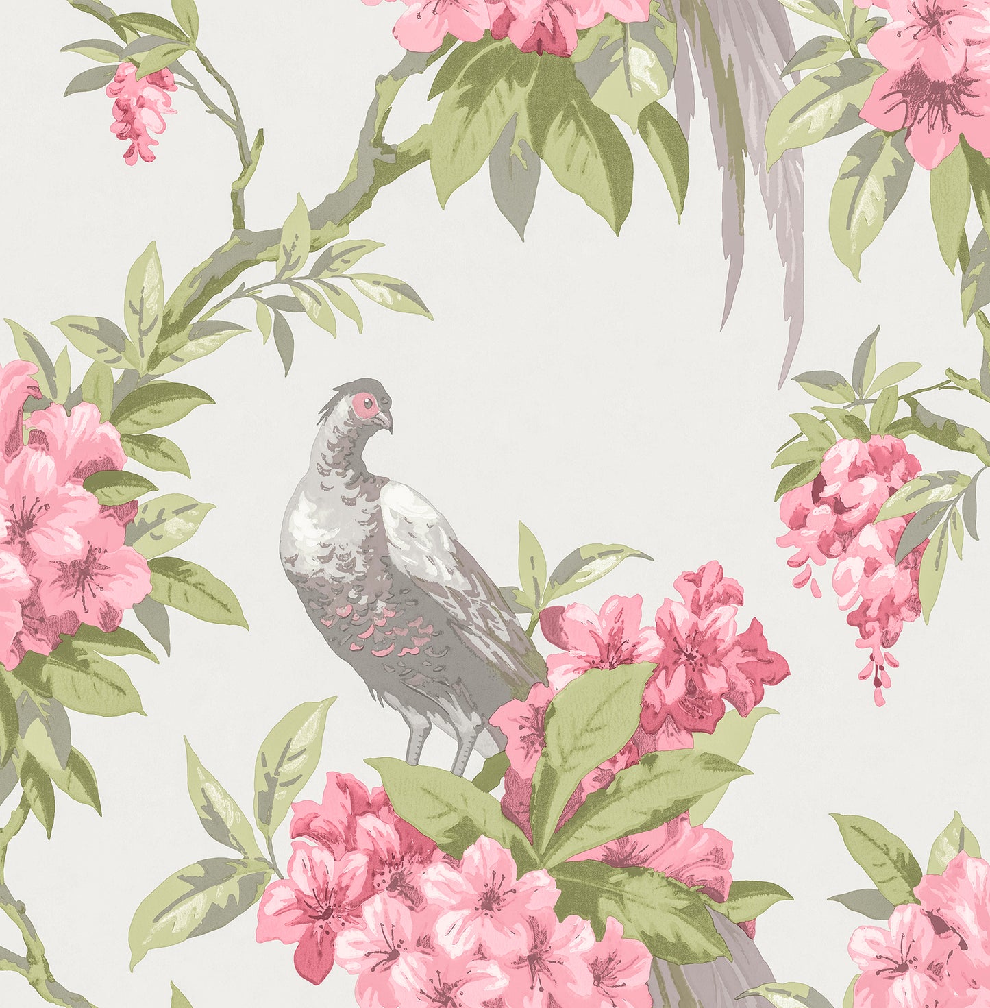 Brewster Golden Pheasant Rose Floral Wallpaper, 20.5-in by 33-ft