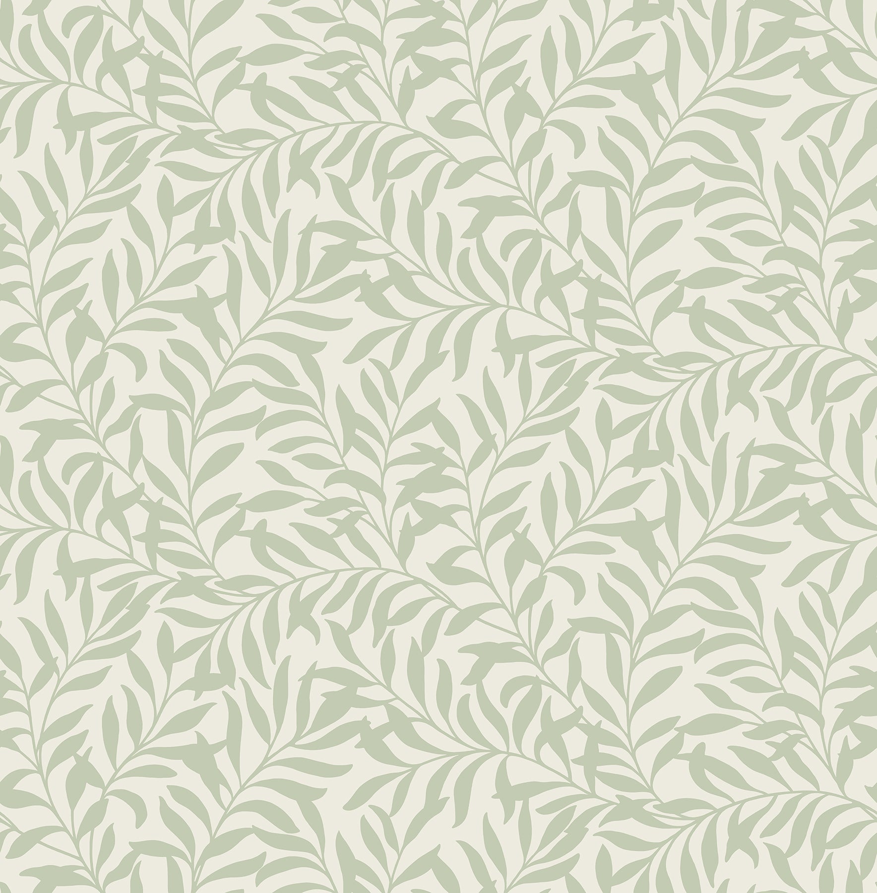 Brewster Salix Sage Leaf Wallpaper, 20.5-in by 33-ft