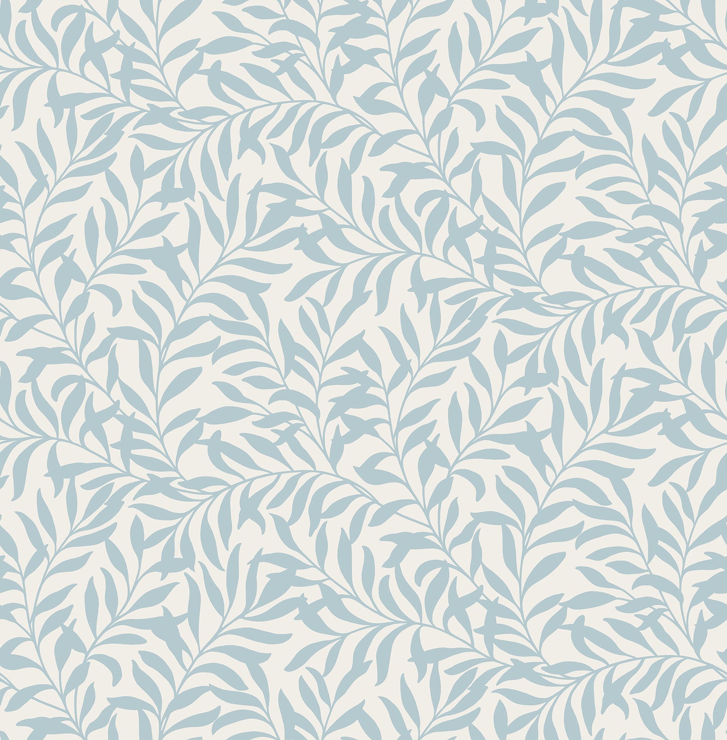 Brewster Salix Light Blue Leaf Wallpaper, 20.5-in by 33-ft