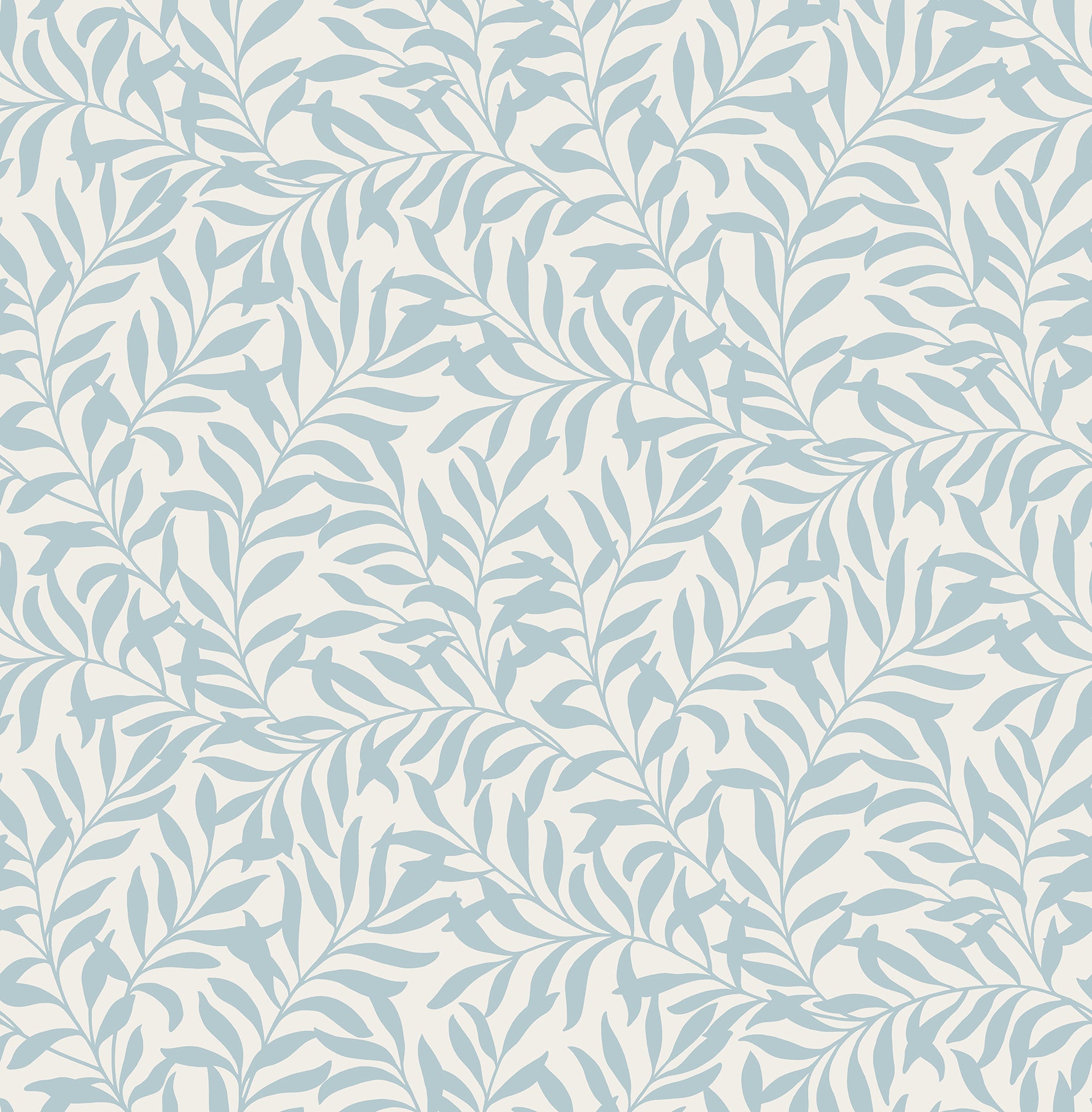 Brewster Salix Light Blue Leaf Wallpaper, 20.5-in by 33-ft