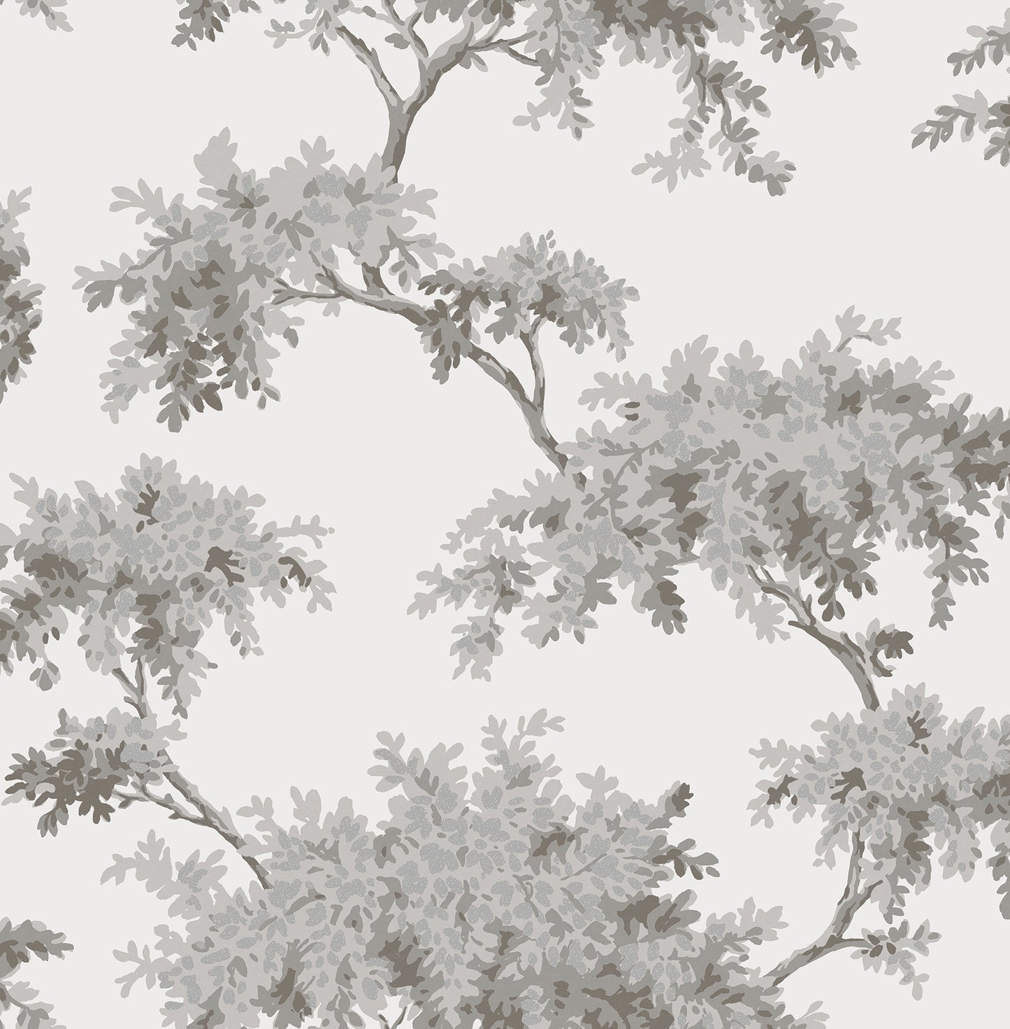 Brewster Ashdown Grey Tree Wallpaper, 20.5-in by 33-ft