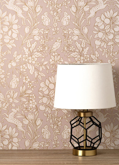 Brewster Richmond Pink Floral Wallpaper, 20.5-in by 33-ft