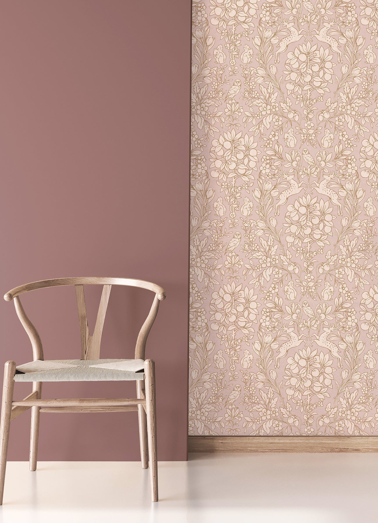 Brewster Richmond Pink Floral Wallpaper, 20.5-in by 33-ft