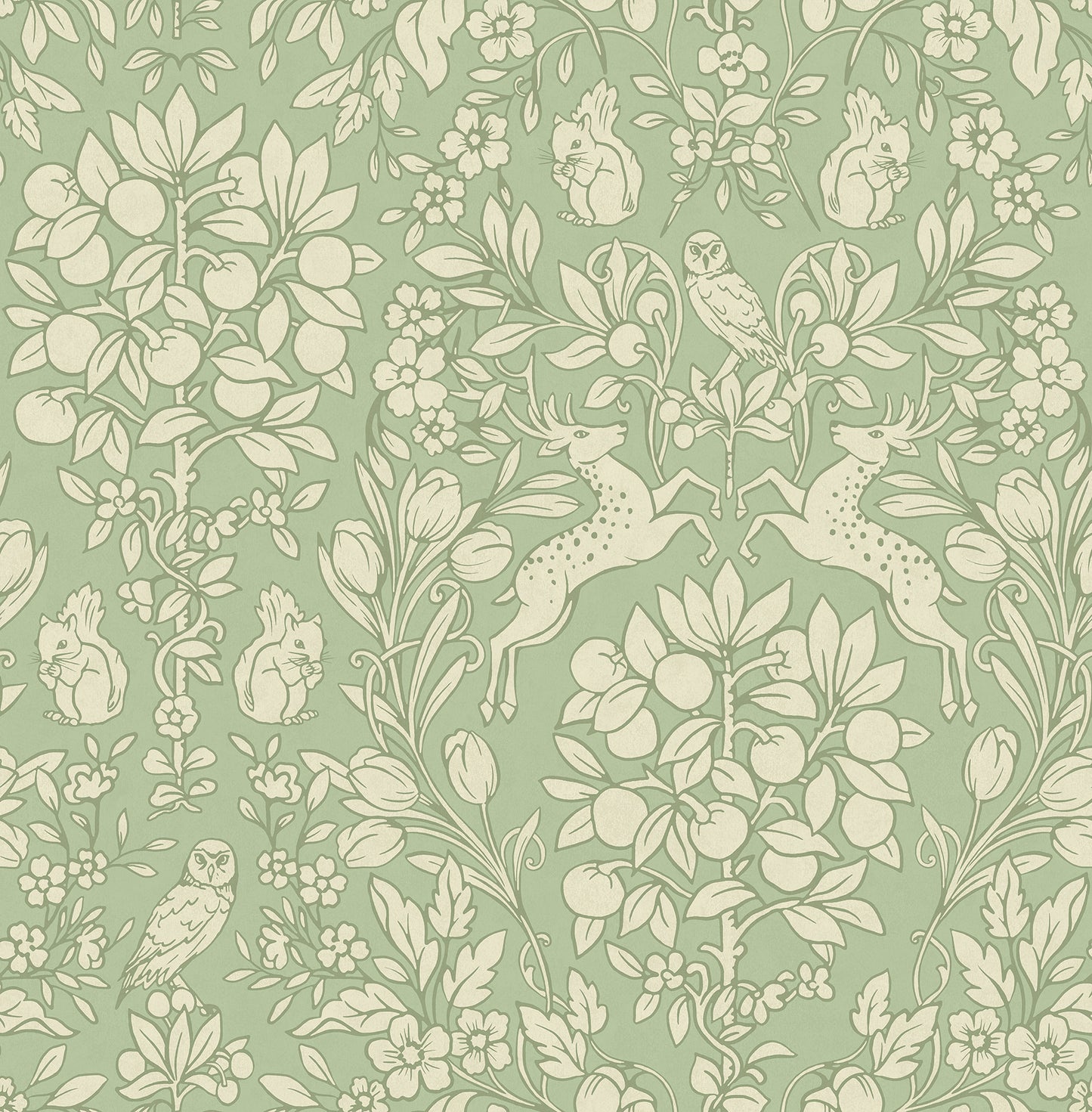 Brewster Richmond Sage Floral Wallpaper, 20.5-in by 33-ft