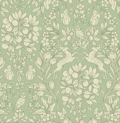 Brewster Richmond Sage Floral Wallpaper, 20.5-in by 33-ft