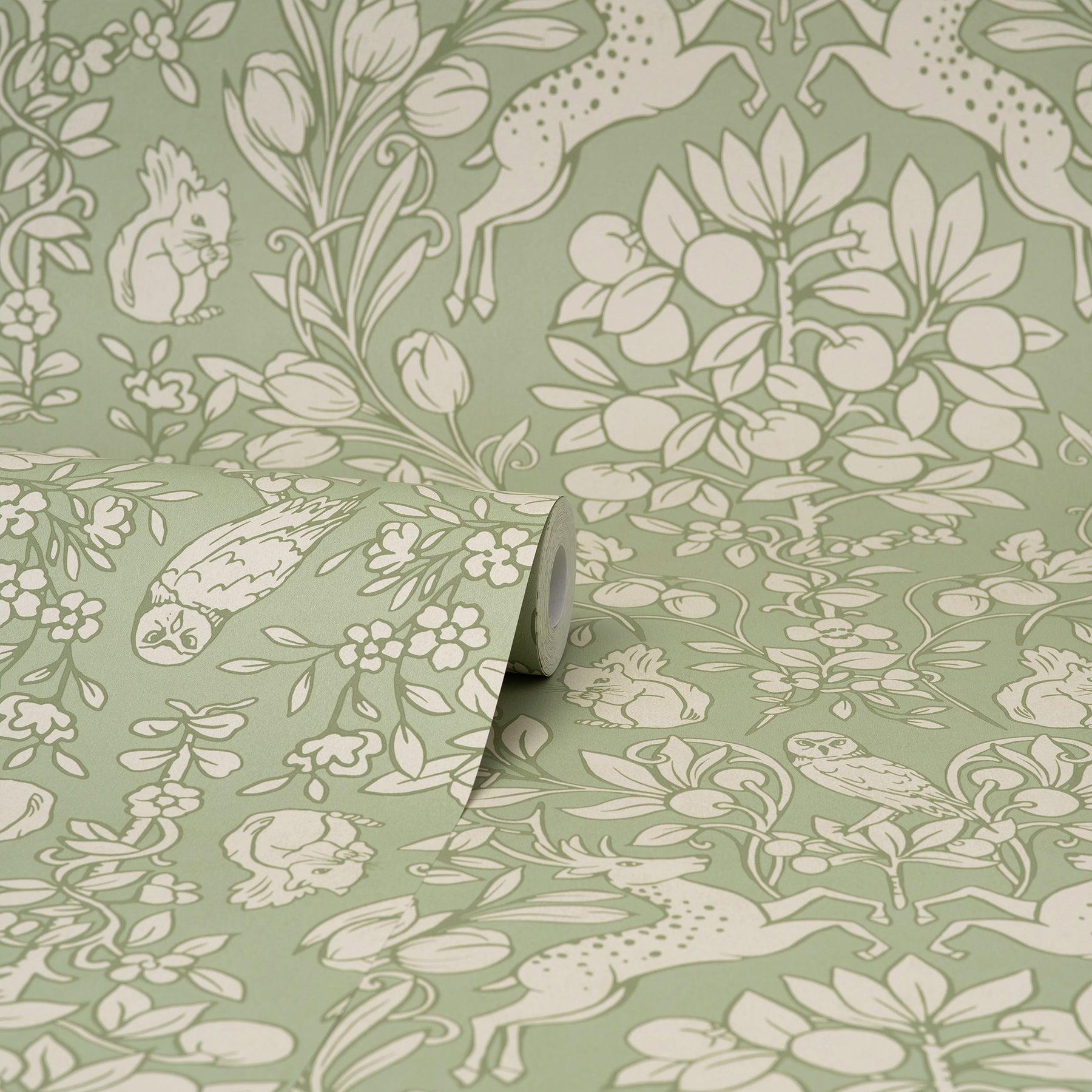 Brewster Richmond Sage Floral Wallpaper, 20.5-in by 33-ft