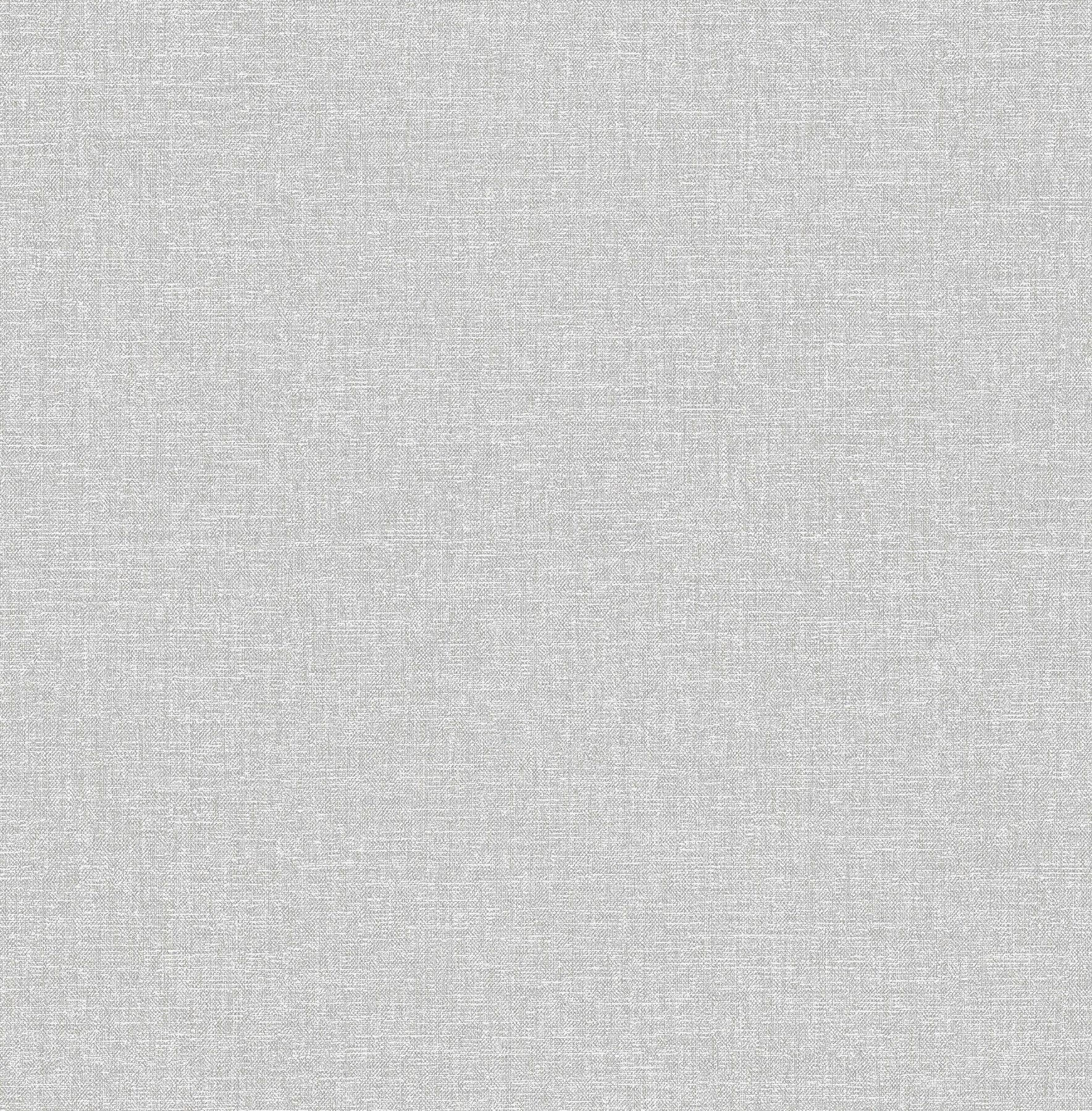 Brewster Glen Grey Linen Wallpaper, 20.5-in by 33-ft