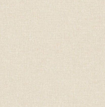 Brewster Glen Beige Linen Wallpaper, 20.5-in by 33-ft