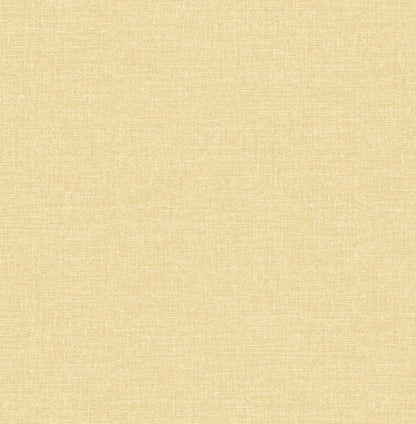 Brewster Glen Mustard Linen Wallpaper, 20.5-in by 33-ft