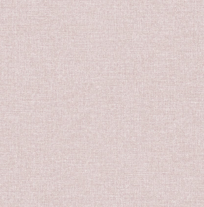 Brewster Glen Pink Linen Wallpaper, 20.5-in by 33-ft