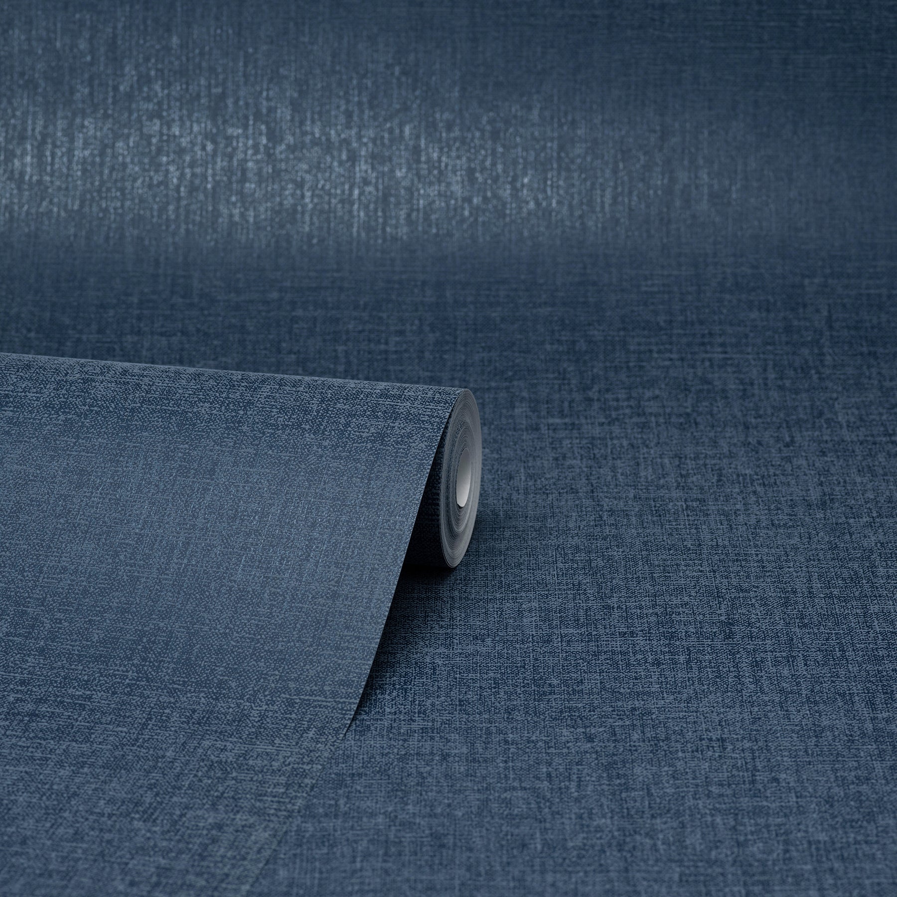 Brewster Glen Dark Blue Linen Wallpaper, 20.5-in by 33-ft