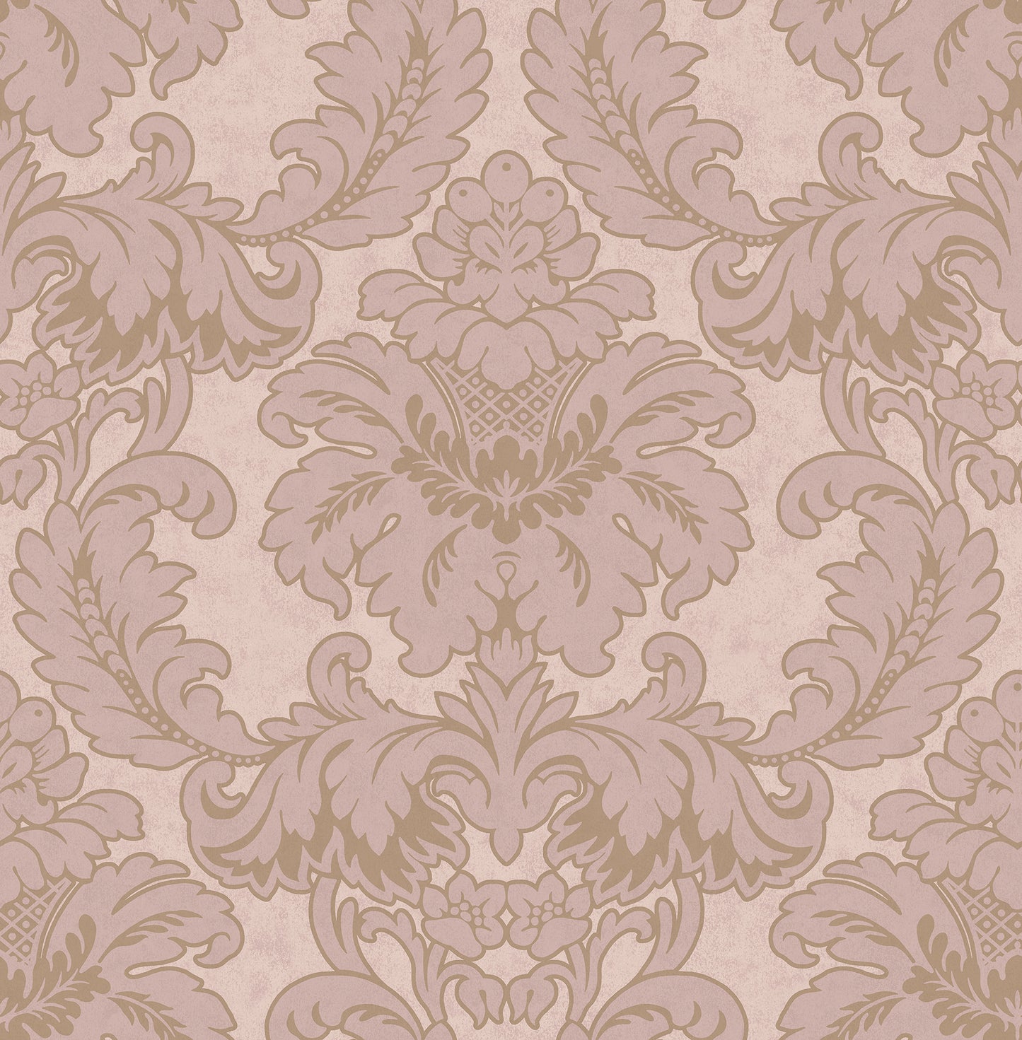 Brewster Windsor Pink Damask Wallpaper, 20.5-in by 33-ft