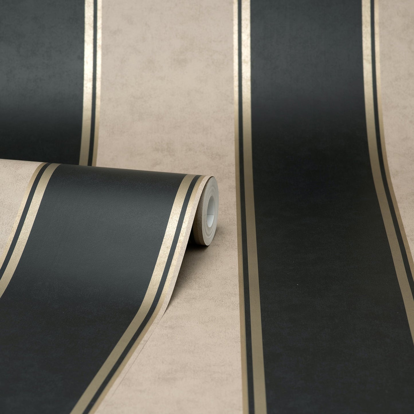 Brewster Rydia Black Stripe Wallpaper, 20.5-in by 33-ft