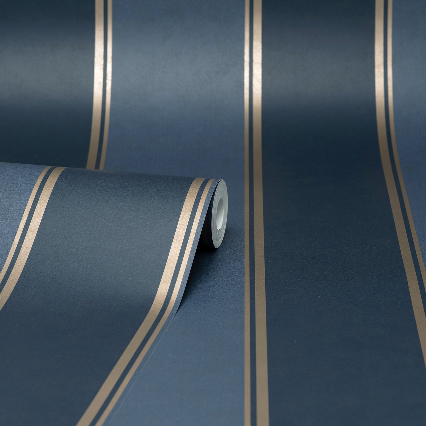 Brewster Rydia Blue Stripe Wallpaper, 20.5-in by 33-ft