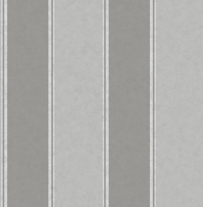 Brewster Rydia Grey Stripe Wallpaper, 20.5-in by 33-ft