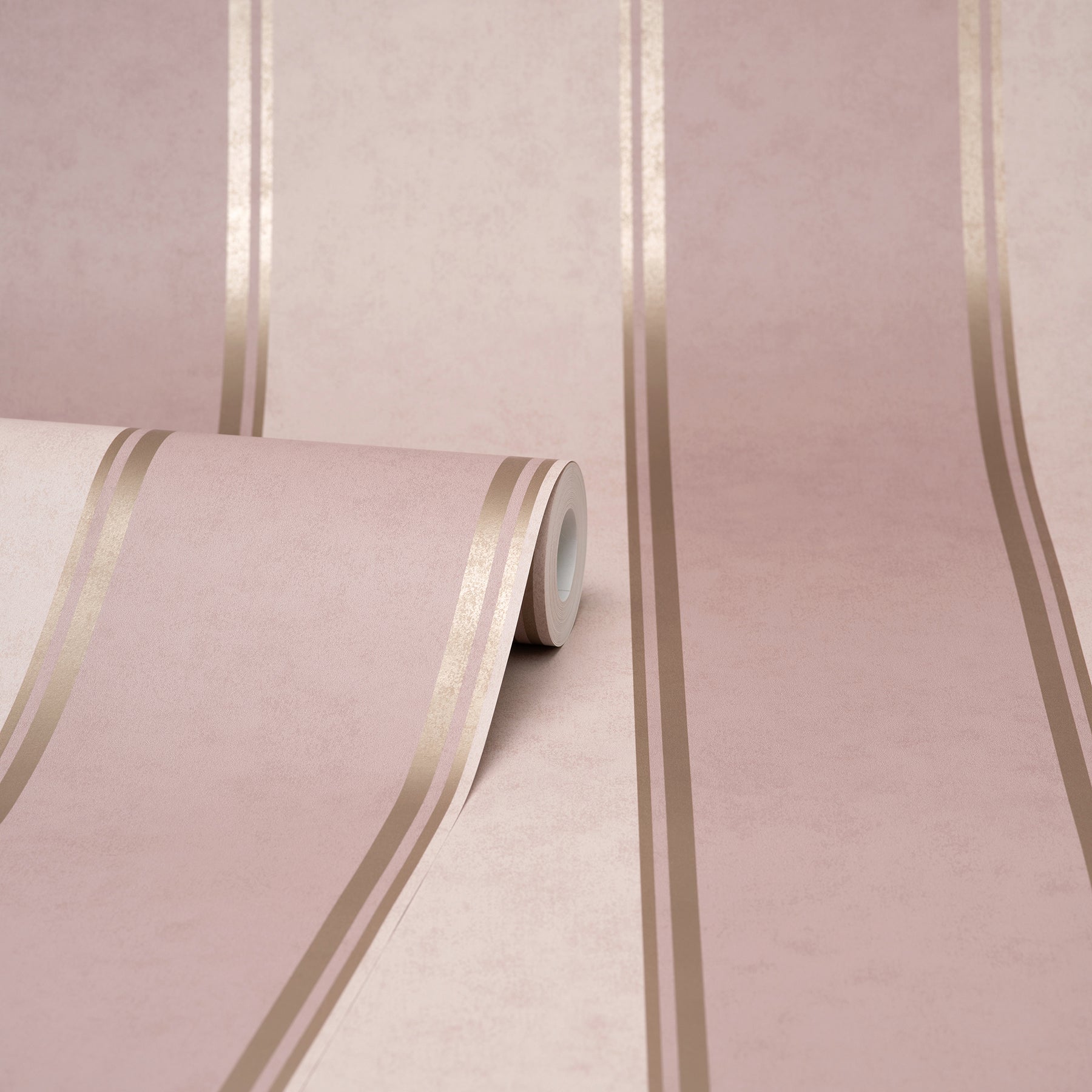 Brewster Rydia Pink Stripe Wallpaper, 20.5-in by 33-ft