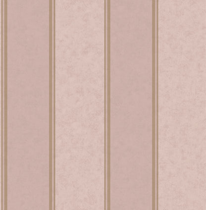 Brewster Rydia Pink Stripe Wallpaper, 20.5-in by 33-ft