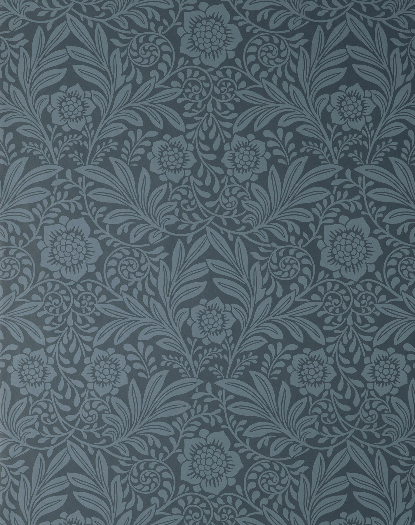 Fine Decor Camille Navy Damask Wallpaper, 20.5-in by 33-ft