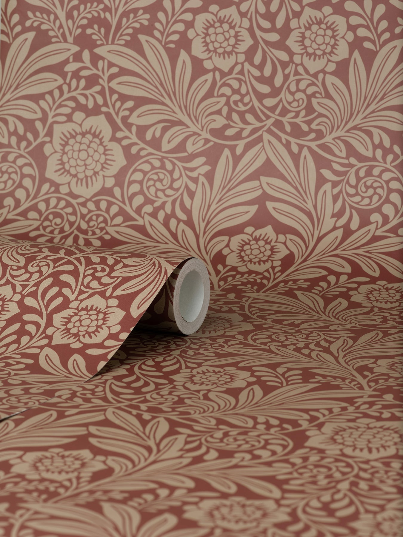 Fine Decor Camille Red Damask Wallpaper, 20.5-in by 33-ft