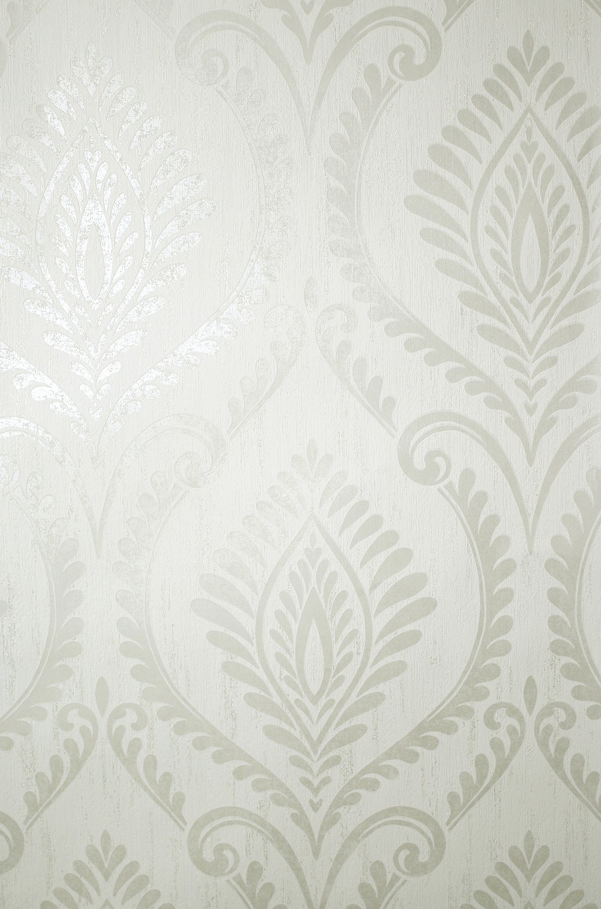 Fine Decor Estelle Dove Damask Wallpaper, 20.5-in by 33-ft