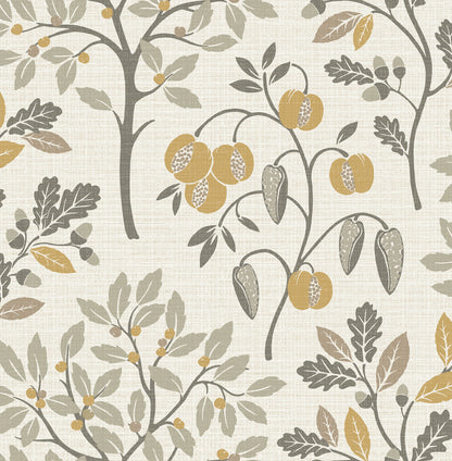 Fine Decor Rowan Natural Autumn Trees Wallpaper, 20.5-in by 33-ft