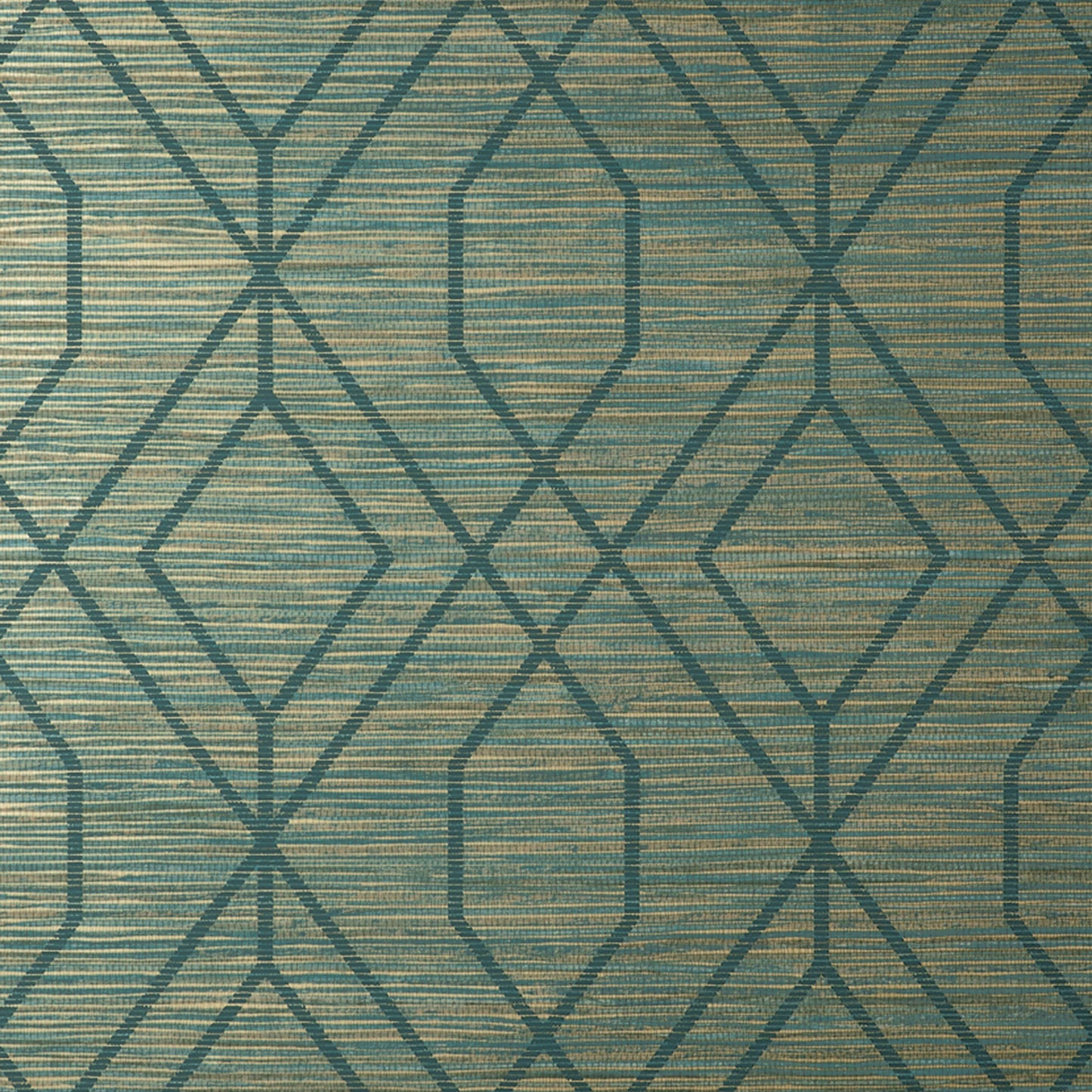 Fine Decor Fusion Teal Trellis Wallpaper, 20.5-in by 33-ft