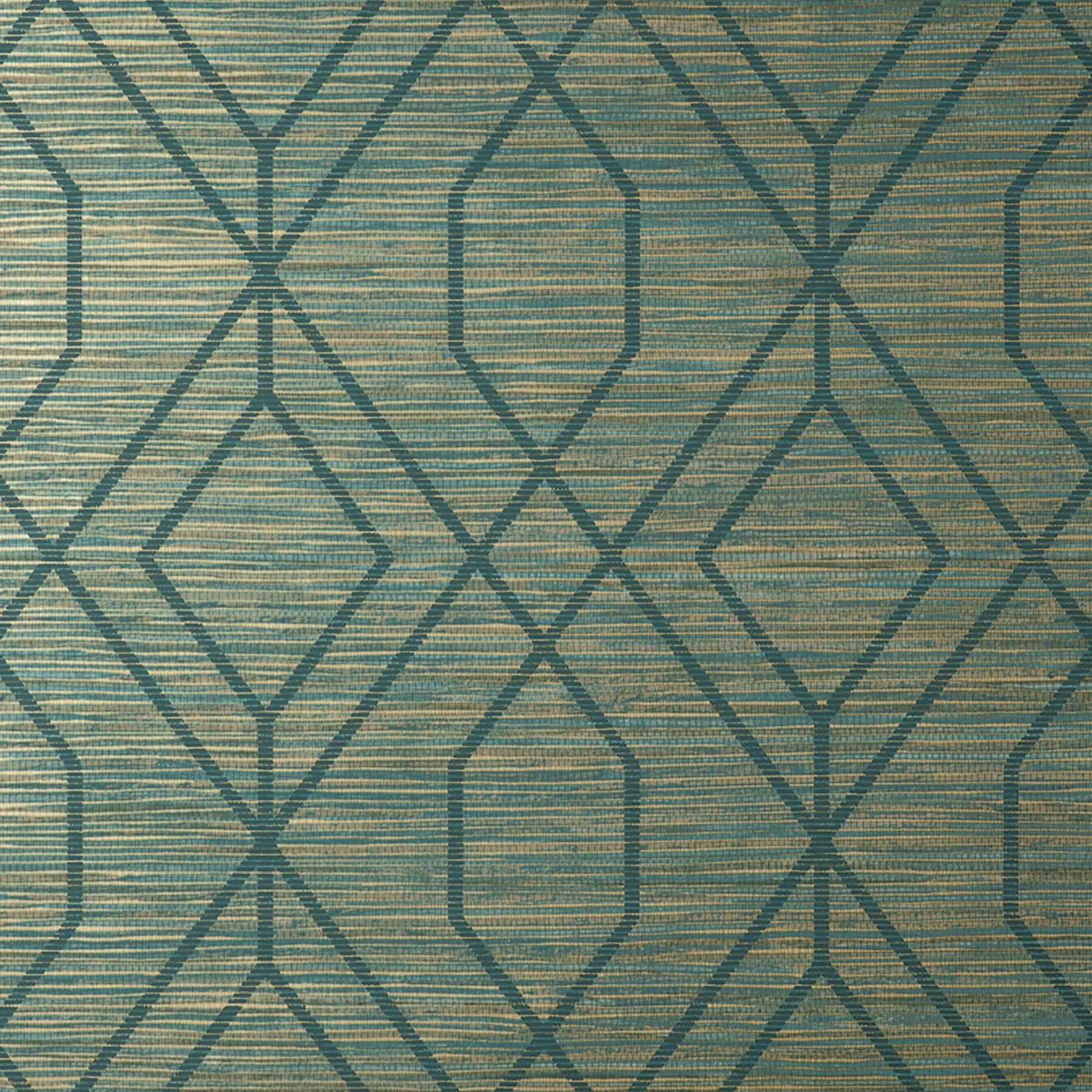 Fine Decor Fusion Teal Trellis Wallpaper, 20.5-in by 33-ft