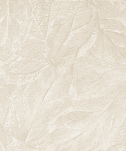 Fine Decor Aspen Bone Leaf Wallpaper, 20.9-in by 33-ft