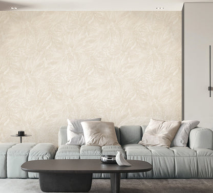 Fine Decor Aspen Bone Leaf Wallpaper, 20.9-in by 33-ft