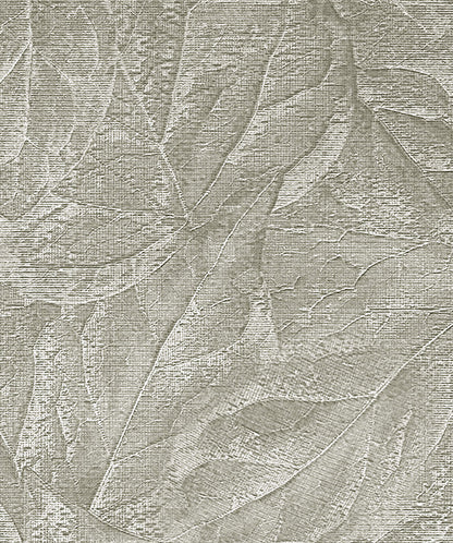 Fine Decor Aspen Sterling Leaf Wallpaper, 20.9-in by 33-ft