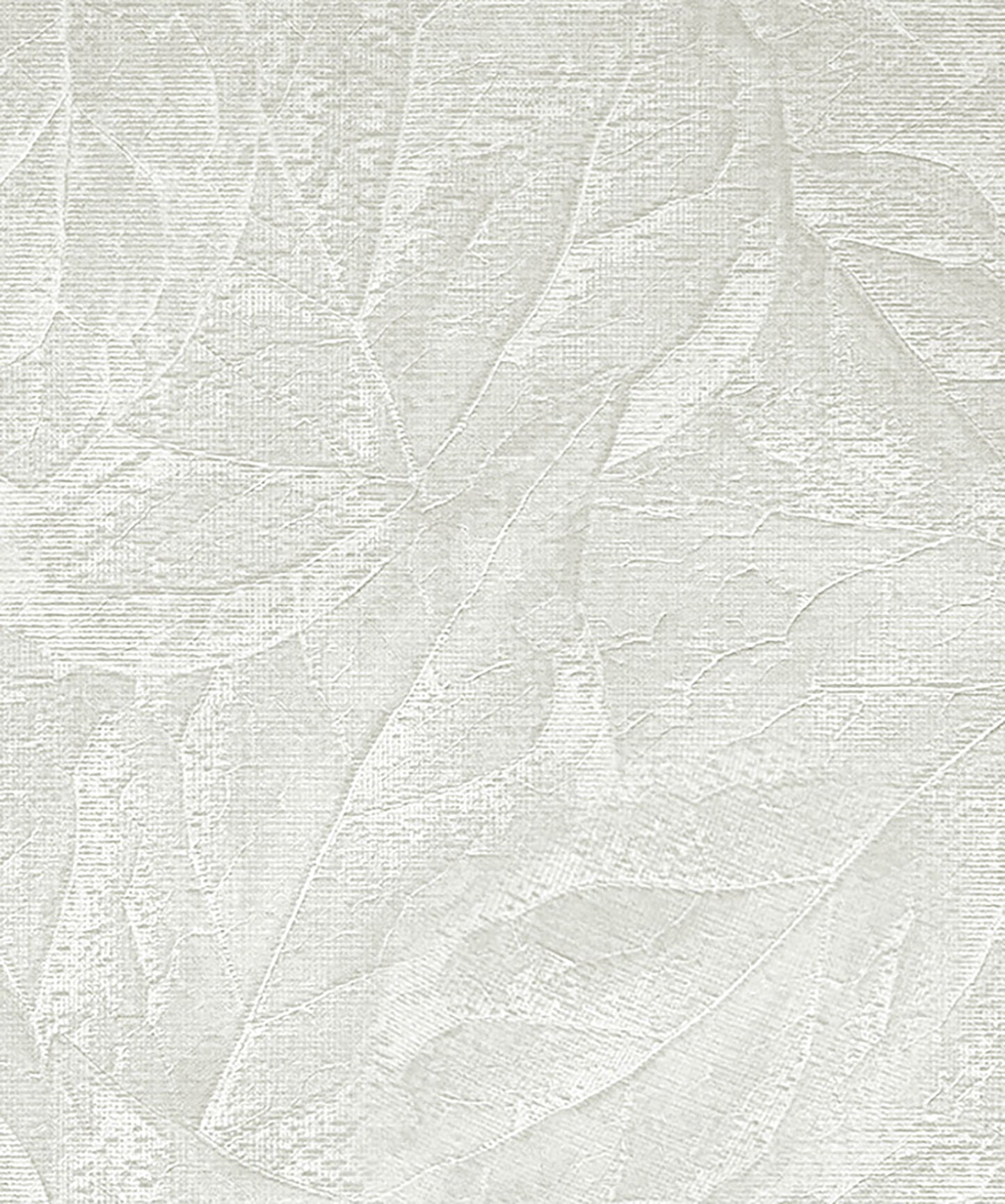 Fine Decor Aspen White Leaf Wallpaper, 20.9-in by 33-ft