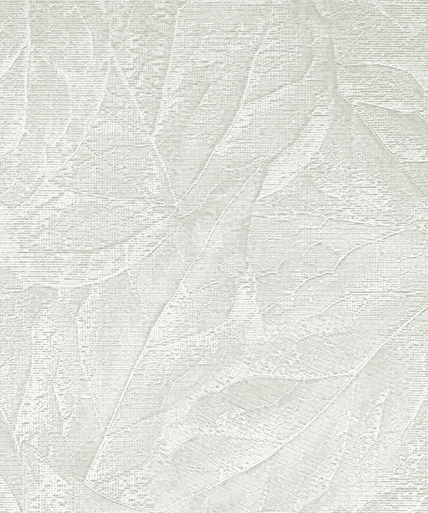 Fine Decor Aspen White Leaf Wallpaper, 20.9-in by 33-ft