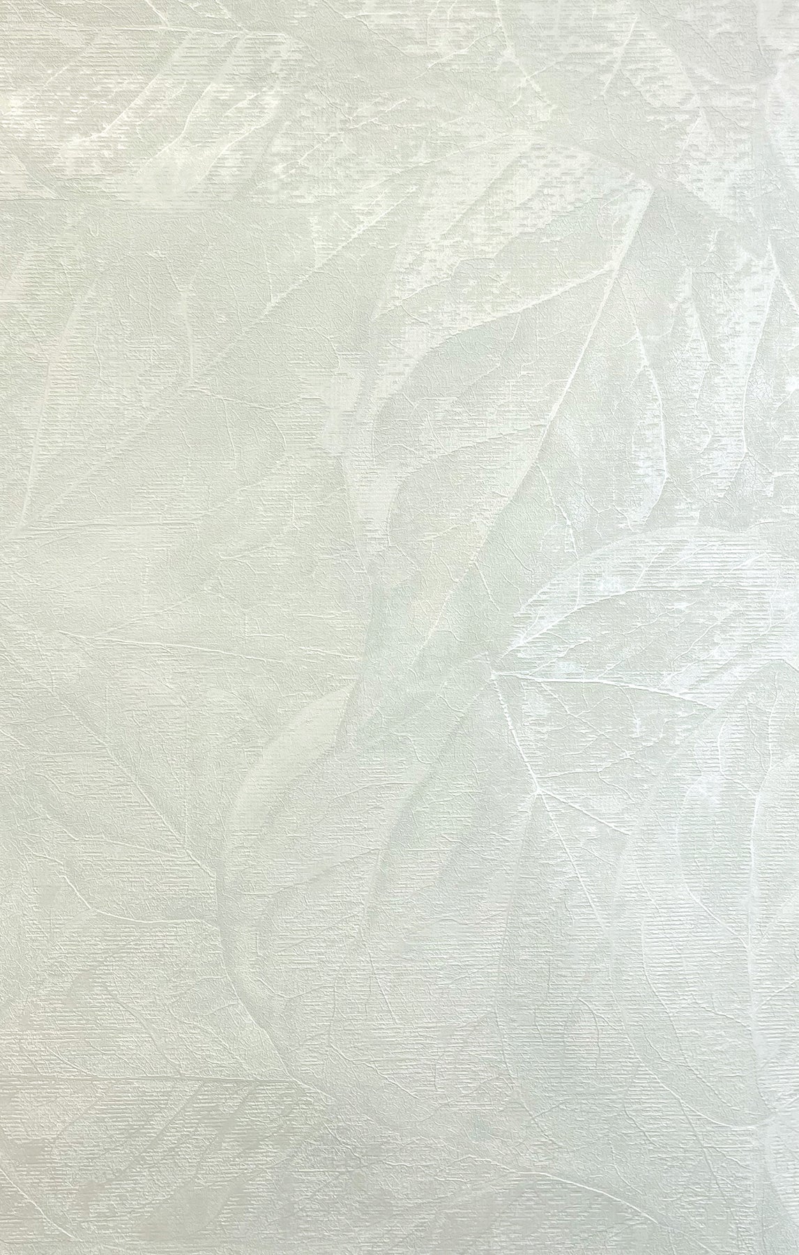 Fine Decor Aspen White Leaf Wallpaper, 20.9-in by 33-ft