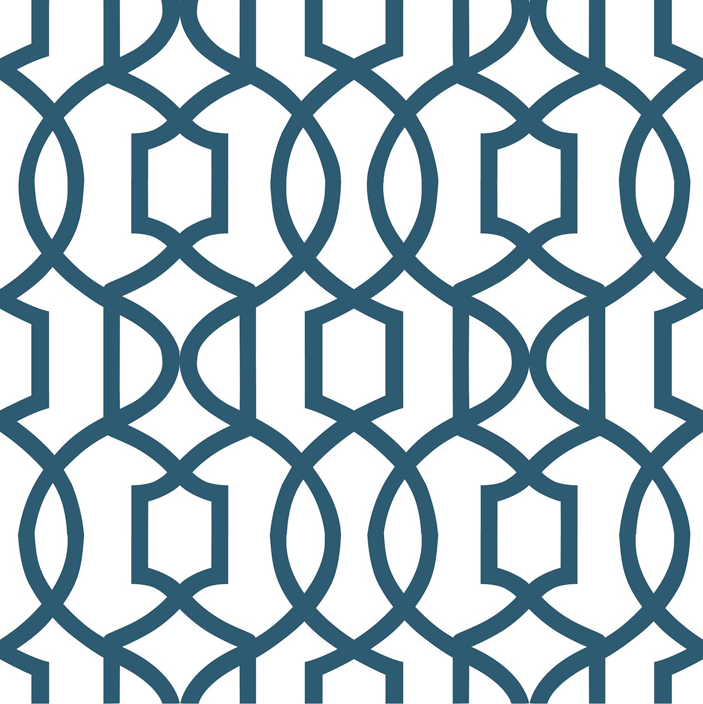 NuWallpaper  Navy Grand Trellis P&S Wallpaper, 20.5-in by 18-ft