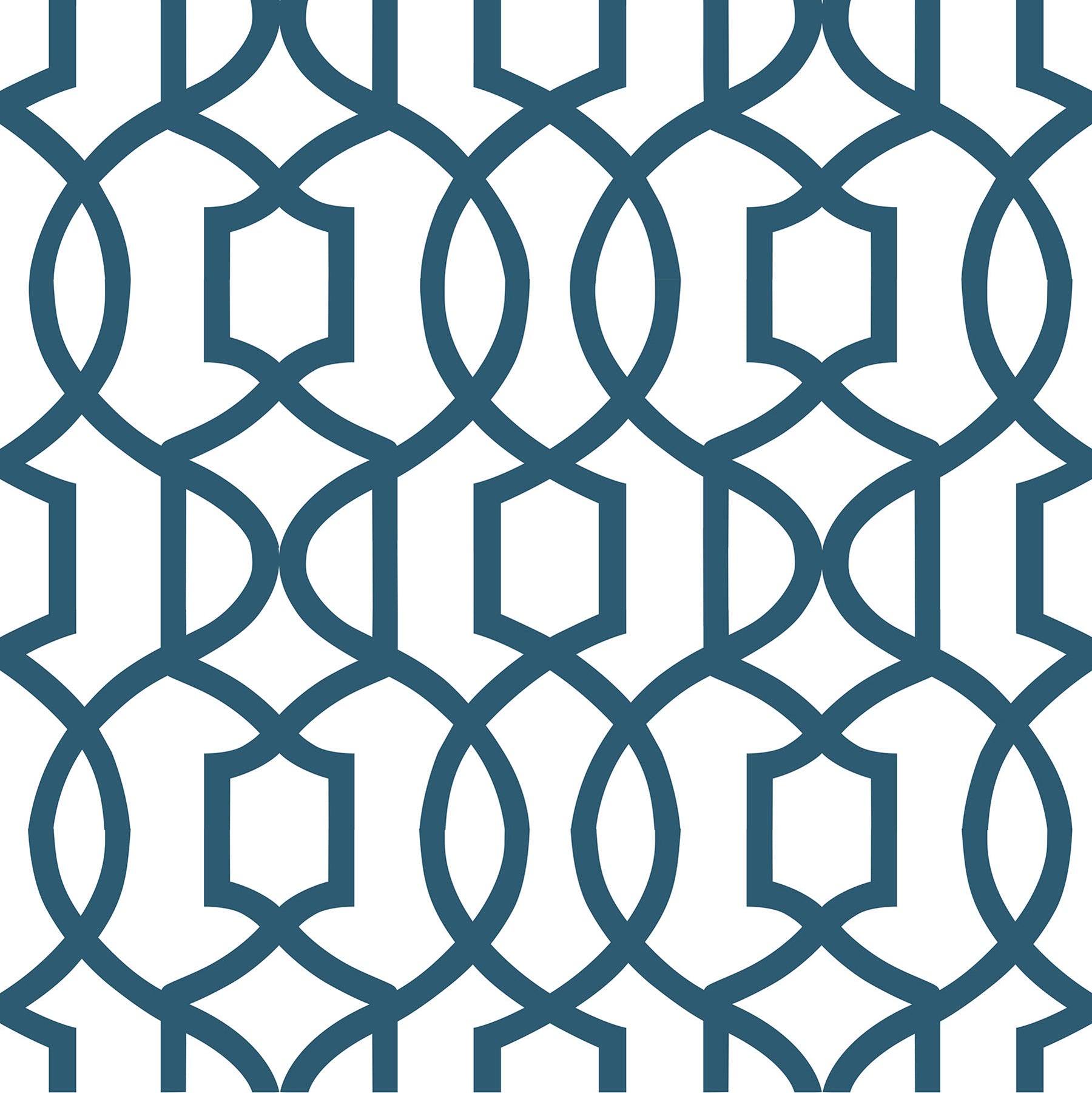 NuWallpaper  Navy Grand Trellis P&S Wallpaper, 20.5-in by 18-ft