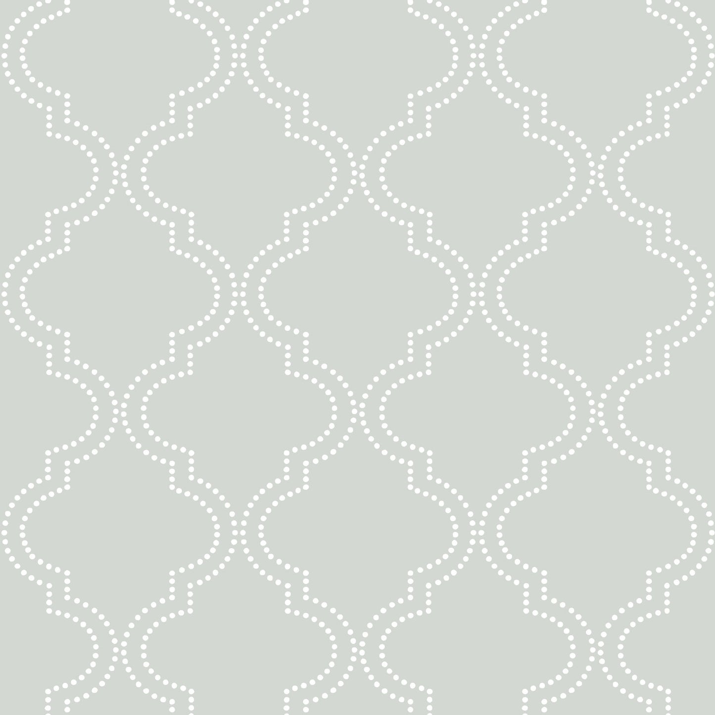 NuWallpaper  Grey Quatrefoil P&S Wallpaper, 20.5-in by 18-ft