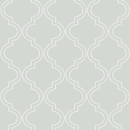 NuWallpaper  Grey Quatrefoil P&S Wallpaper, 20.5-in by 18-ft