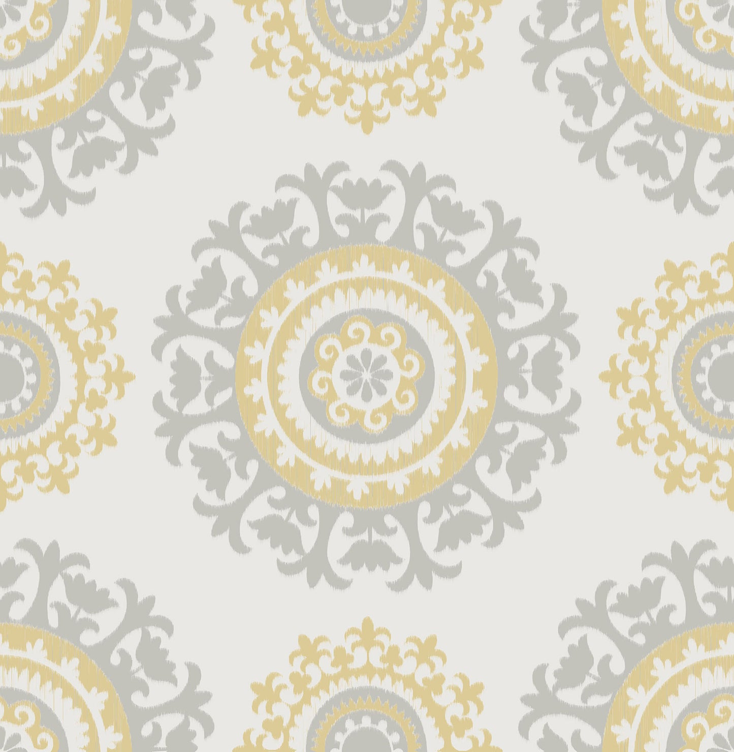 NuWallpaper  Yellow Suzani P&S Wallpaper, 20.5-in by 18-ft