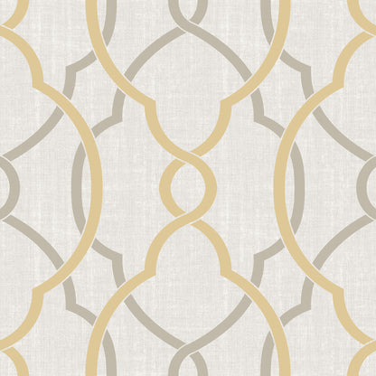 NuWallpaper  Taupe Sausalito P&S Wallpaper, 20.5-in by 18-ft