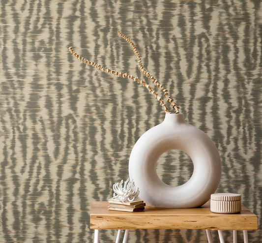 Fine Decor Hartmann Brown Stripe Texture Wallpaper, 20.5-in by 33-ft