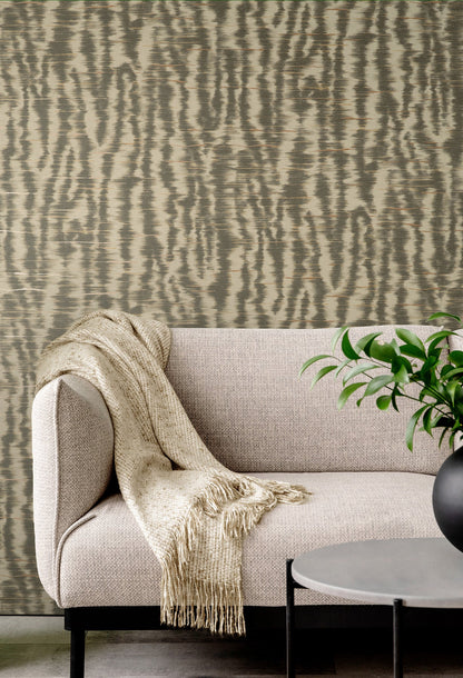 Fine Decor Hartmann Brown Stripe Texture Wallpaper, 20.5-in by 33-ft