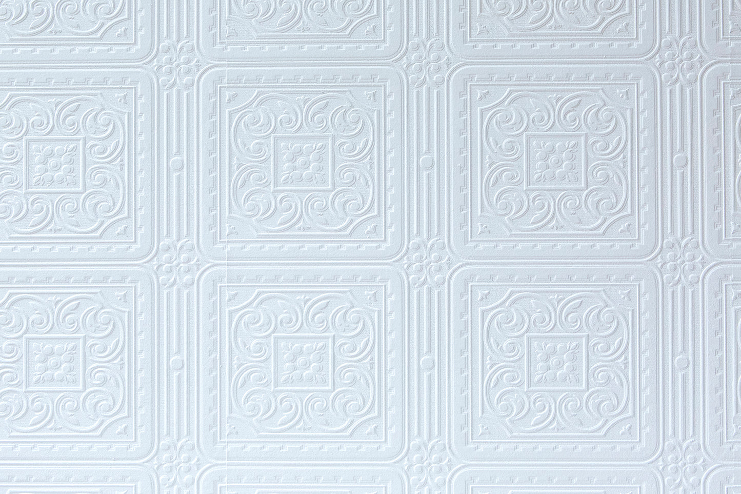 Brewster Turner Tile White Paintable Textured Vinyl Wallpaper, 20.5-in by 33-ft