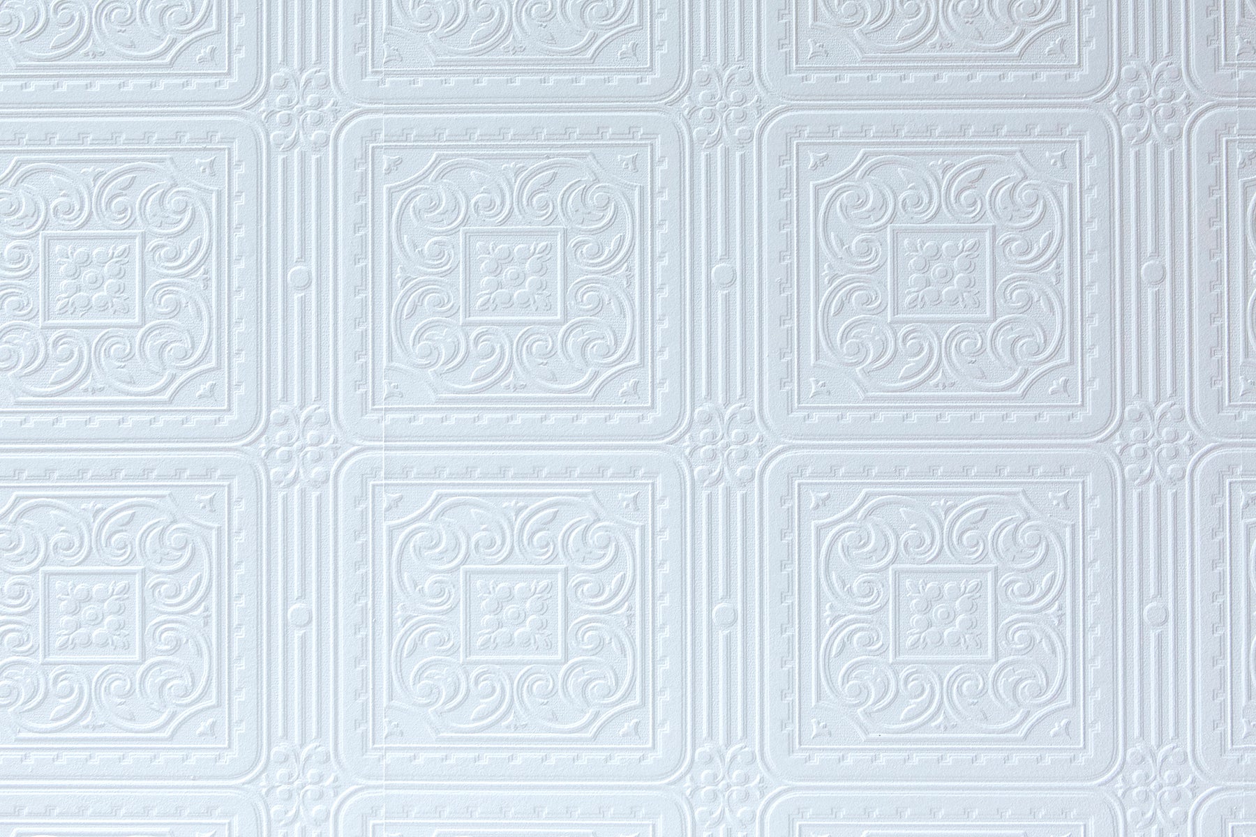 Brewster Turner Tile White Paintable Textured Vinyl Wallpaper, 20.5-in by 33-ft